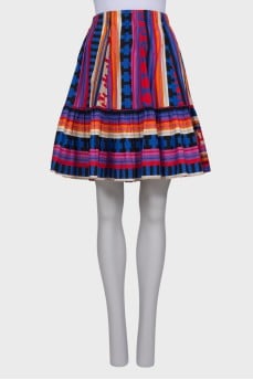 Multicolor skirt with ruffles