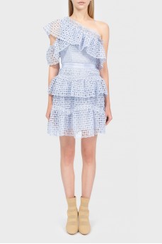 One shoulder lace dress