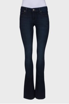 Blue straight fit jeans