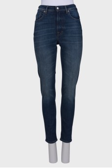 Blue straight fit jeans