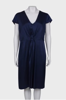 Silk blue dress