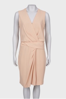 Beige wrap dress