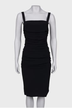 Black draped dress