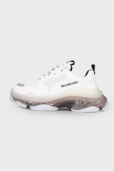 White sneakers with mesh