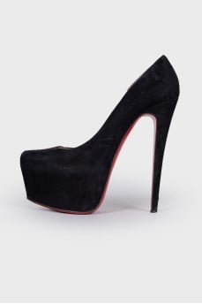 Suede high heels