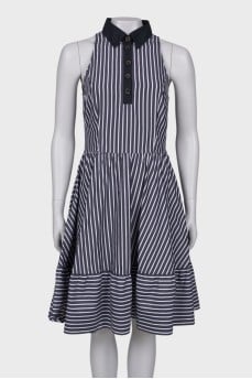 Striped dress with buttons