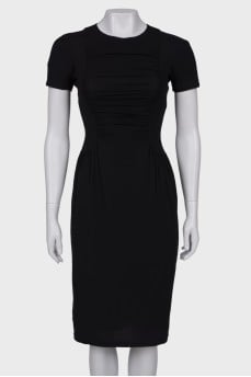 Black dress with drapery