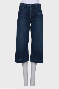 Blue loose fit capri 