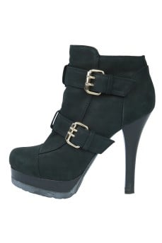 Ankle boots with silver buckle