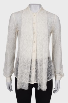 Tie lace blouse