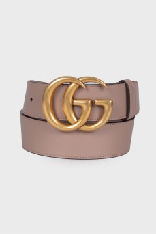 Dusty Rose leather belt