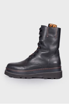 Lace-up high boots