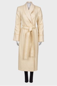 Straw weave coat