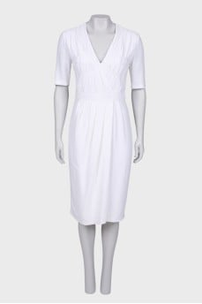 White midi dress