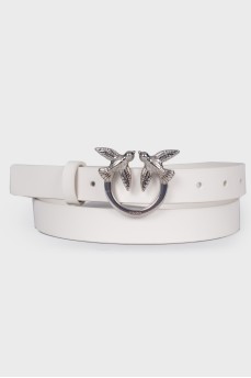 White thin belt