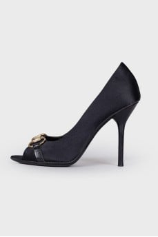Open toecap textile shoes