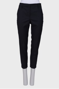 Wool navy trousers