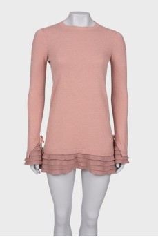 Pink dress with ruffles