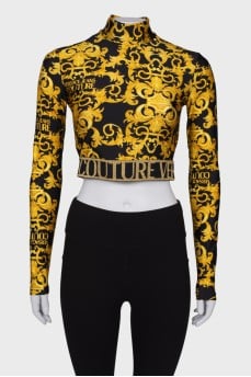 Black and Gold Tag Top
