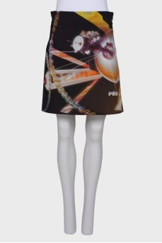 Black print skirt