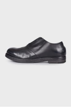 Black leather shoes