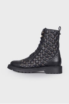 Rockstud Spike Leather Boots