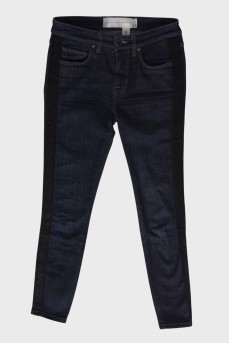 Jeans with black side panels