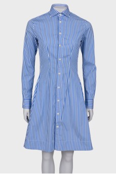 Blue striped dress