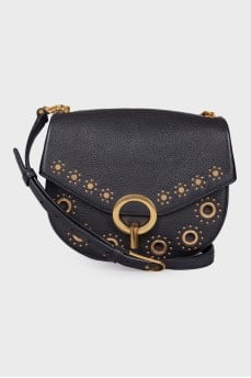 Eyelet leather bag