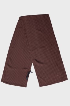 Silk scarf in small polka dots