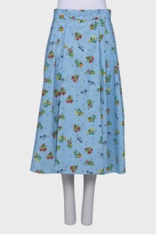 Skirt with hidden front slit