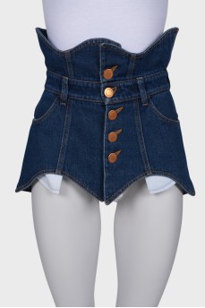 Denim blue corset