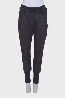 Wool gray joggers