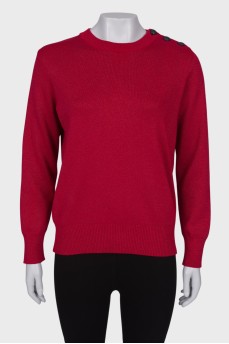 Red sweater with lurex