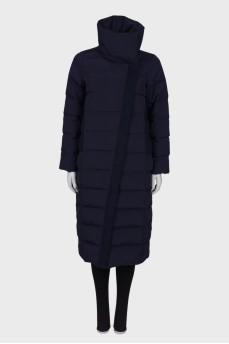 Purple down jacket with a collar