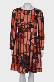 Printed fitted dress