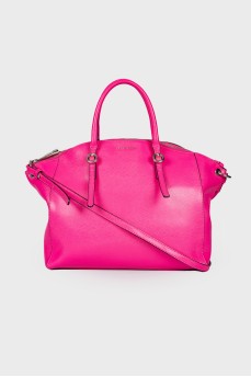 Pink leather bag