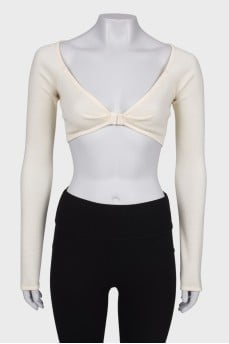 Cream crop top