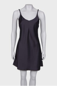 Graphite slip dress
