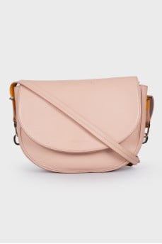 Powder colored leather bag