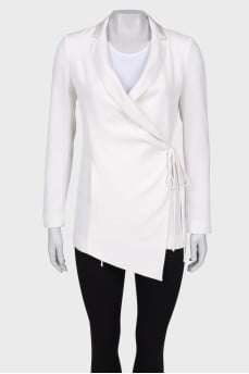 White blazer with ties