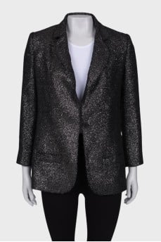 Wool jacket with lurex