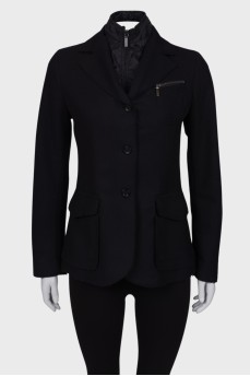 Coat with zip collar