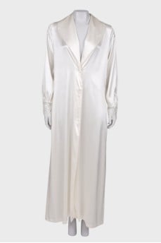 Silk dress with lace cuffs, with tag