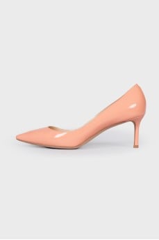 Peach color shoes