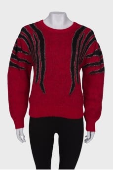 Red sweater with print