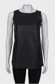 Long leather top