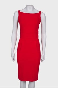 Red viscose dress