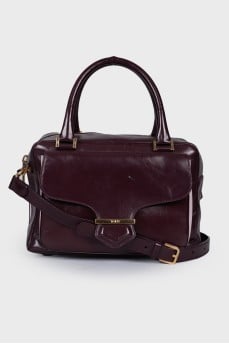Burgundy leather bag