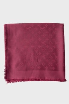 Silk scarf with signature print